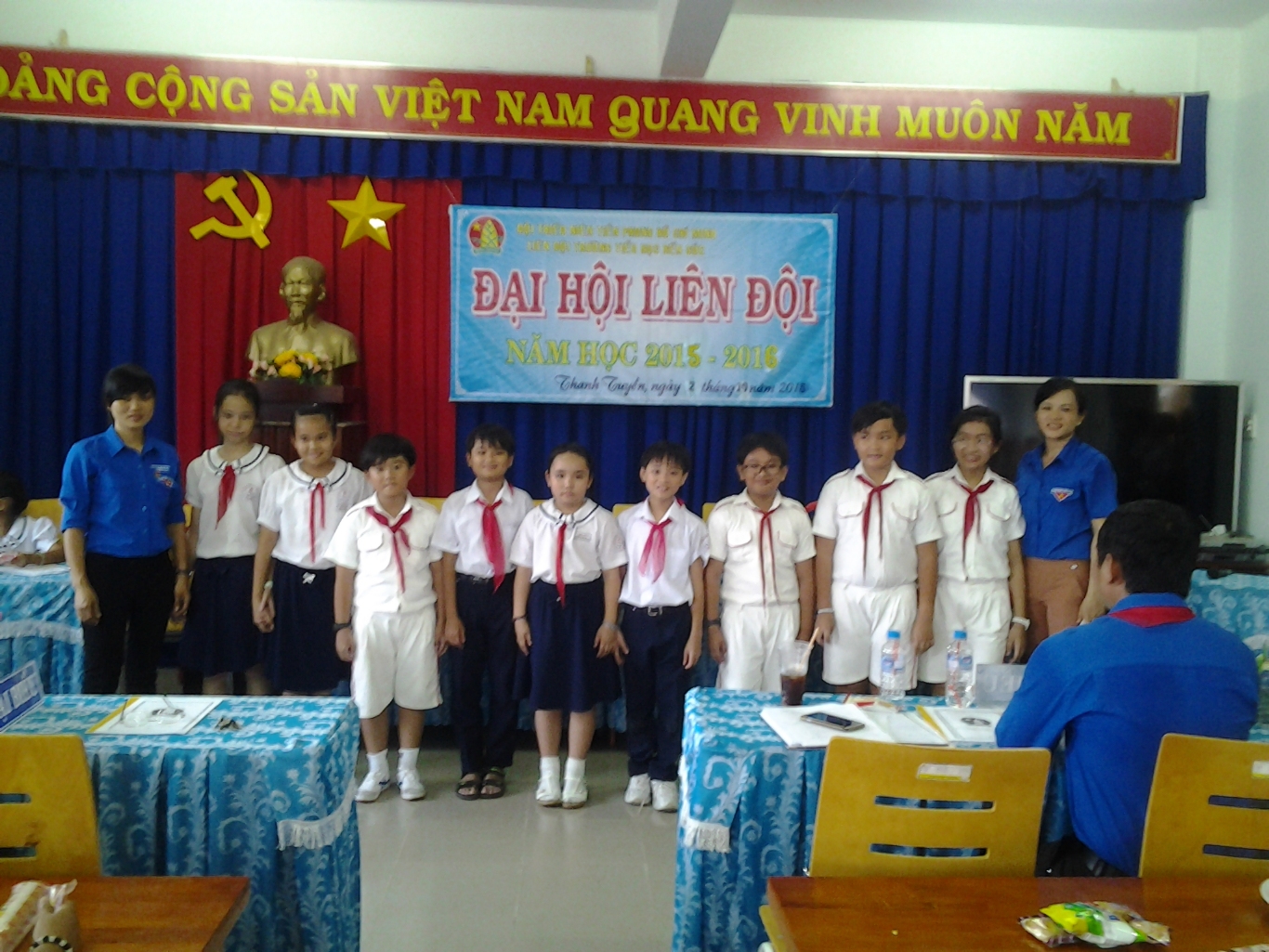 Hình ảnh 9 HS được bầu vào ban Chỉ Huy Liên Đội năm học 2015 - 2016